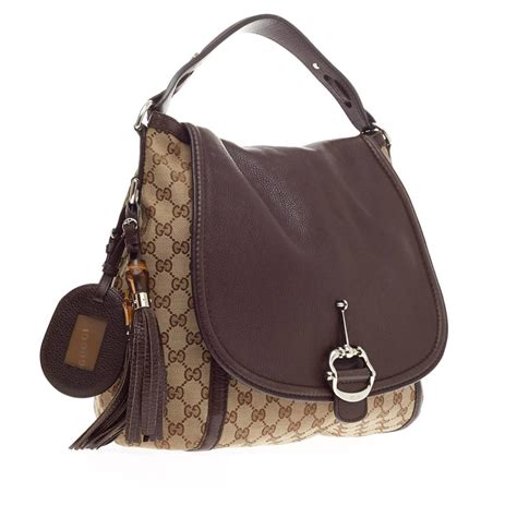 gucci techno horsebit large hobo|Gucci handbags horsebit hobo large.